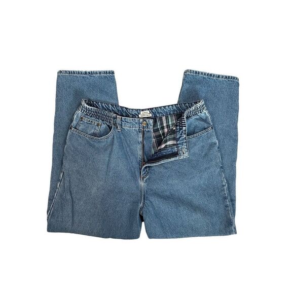 vintage L.L. Bean flannel lined original relaxed fit denim jeans women’s 18 - Picture 1 of 14